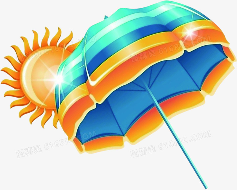 太阳伞夏季海报图片