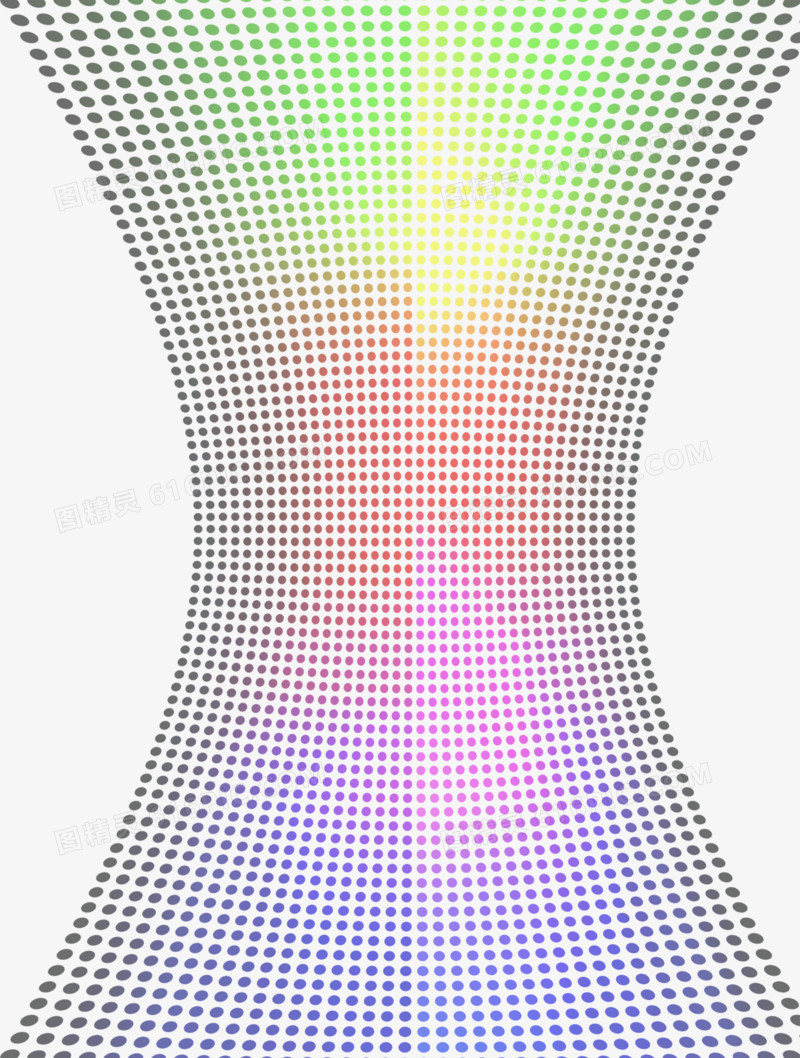 彩色密集圆点设计造型