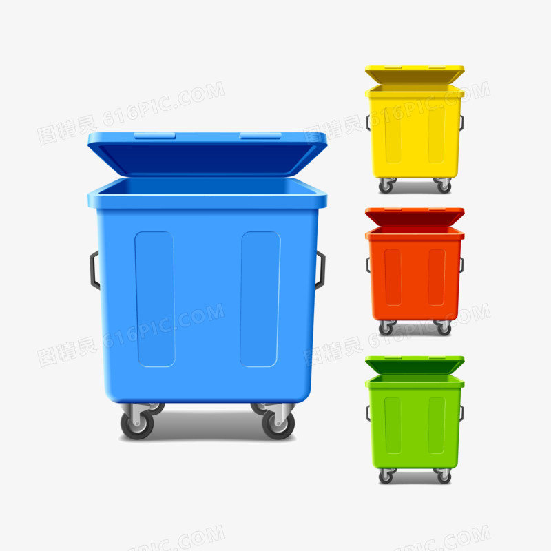 矢量图 垃圾桶 分类垃圾 环保