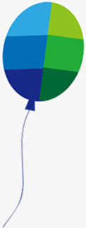 彩色条纹漫画气球
