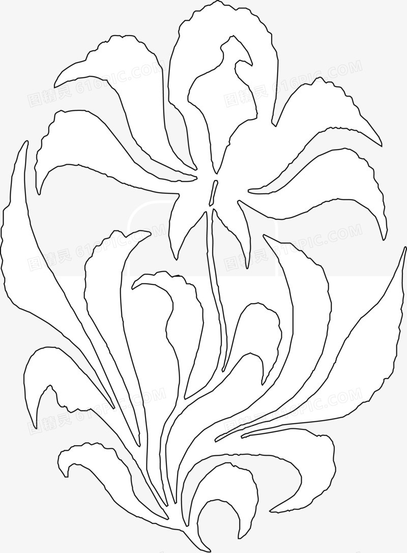 线条花