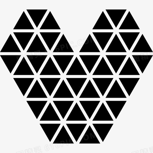心脏由小三角形状图标