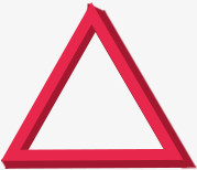 红色立体效果三角形