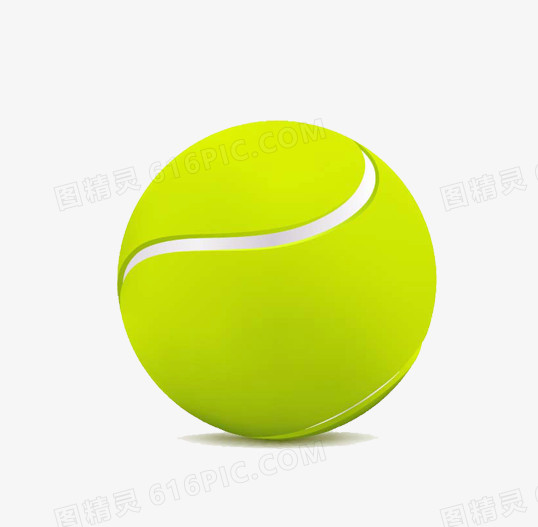 简约黄色立体网球