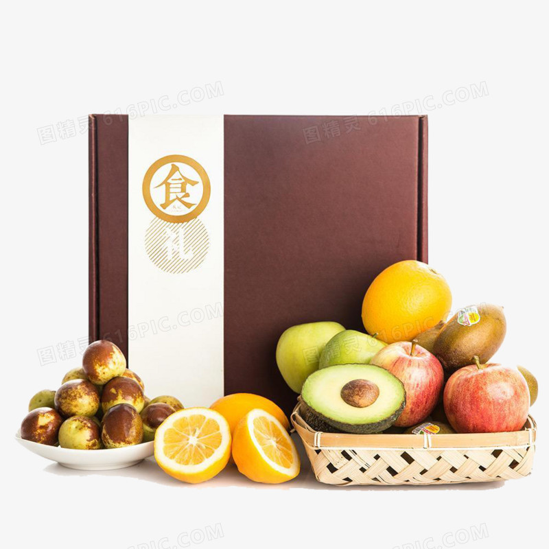 篮子里的水果和水果礼盒