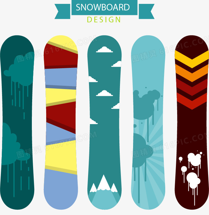 五款滑雪板设计