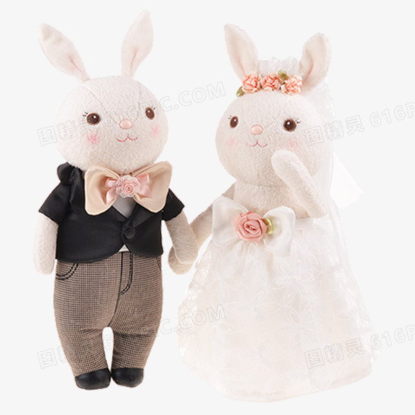 可爱兔子娃娃婚礼