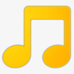 黄色的音符符号图标