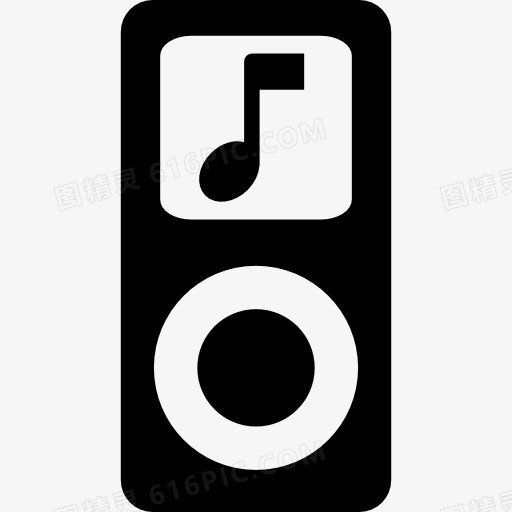 苹果的iPod音乐音符符号图标
