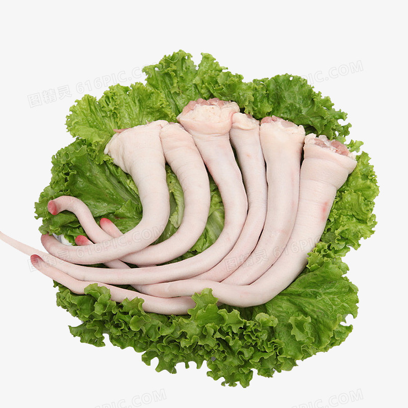 猪尾巴和生菜