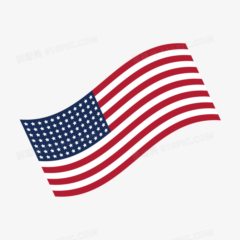 美国国旗简笔画中国图片
