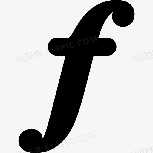 音乐符号字母F 图标