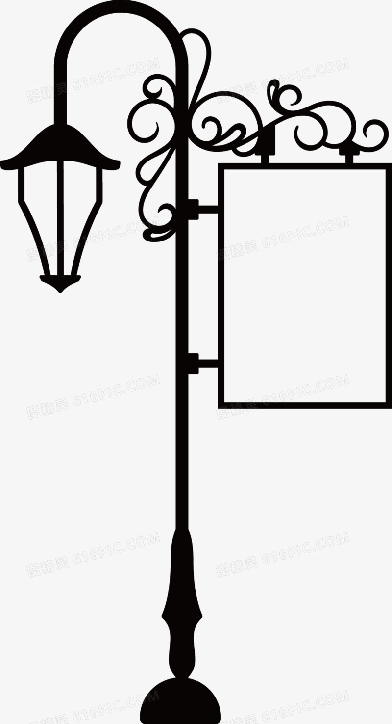 路灯广告牌矢量
