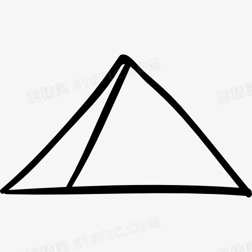 金字塔手绘轮廓图标