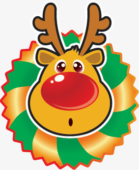 鹿头创意圣诞设计装饰