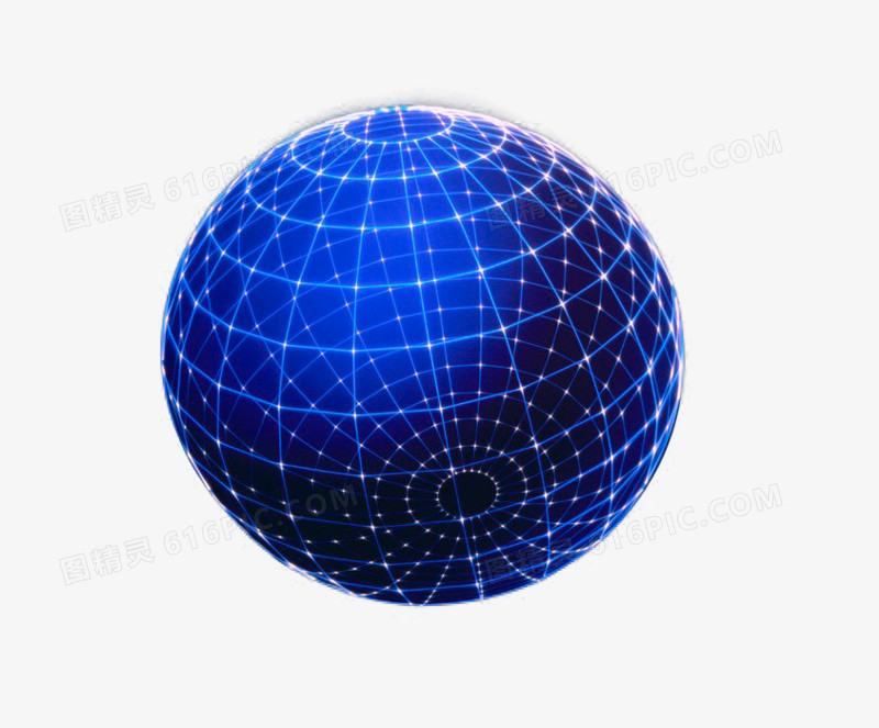 蓝色科技圆球