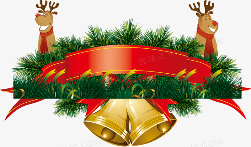 圣诞铃铛装饰麋鹿