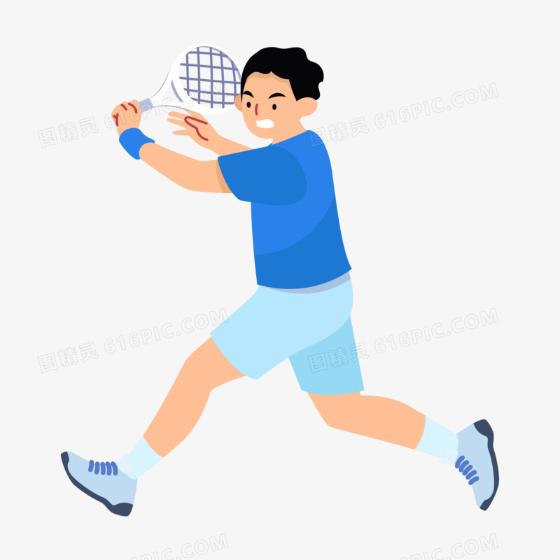 卡通手绘矢量免抠网球运动素材