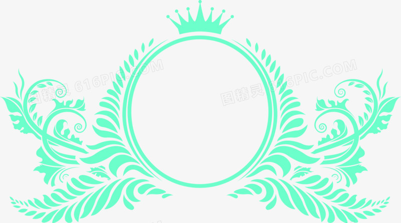 绿色皇冠婚礼logo素材图片