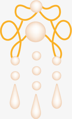 黄色圆球丝带造型设计