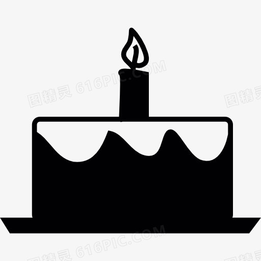 蛋糕和蜡烛图标
