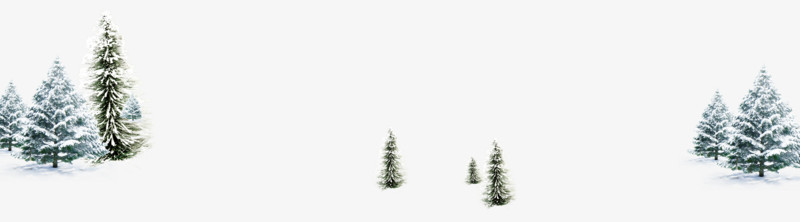 松树雪景素材