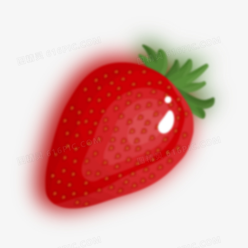 手绘水果草莓弥散免抠元素