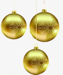 金色花纹圣诞装饰