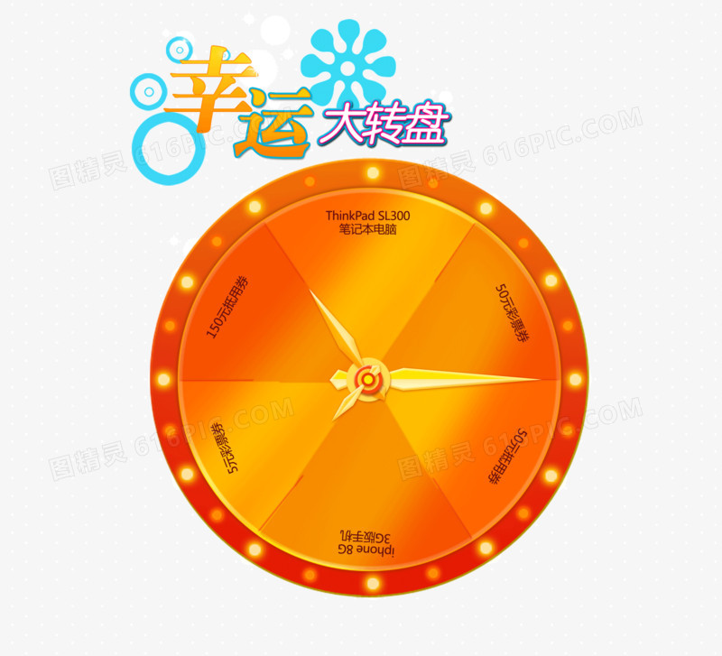 圆形淘宝天猫抽奖幸运大转盘