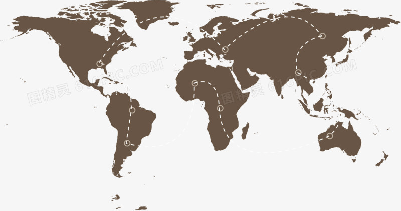 矢量手绘世界地图