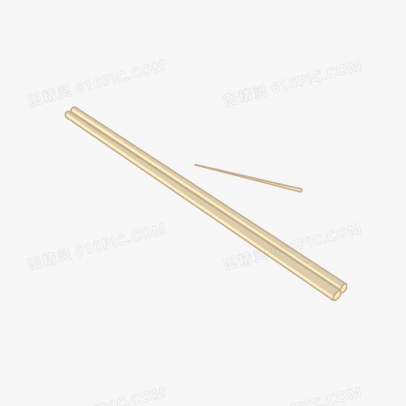 卡通一次性筷子餐具免抠元素
