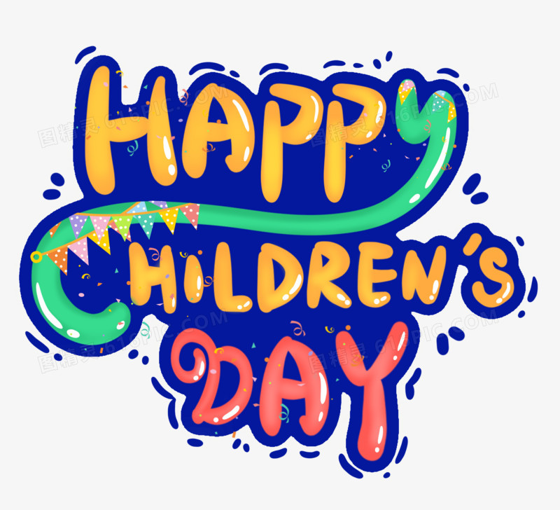 Children’s day儿童节英文艺术字