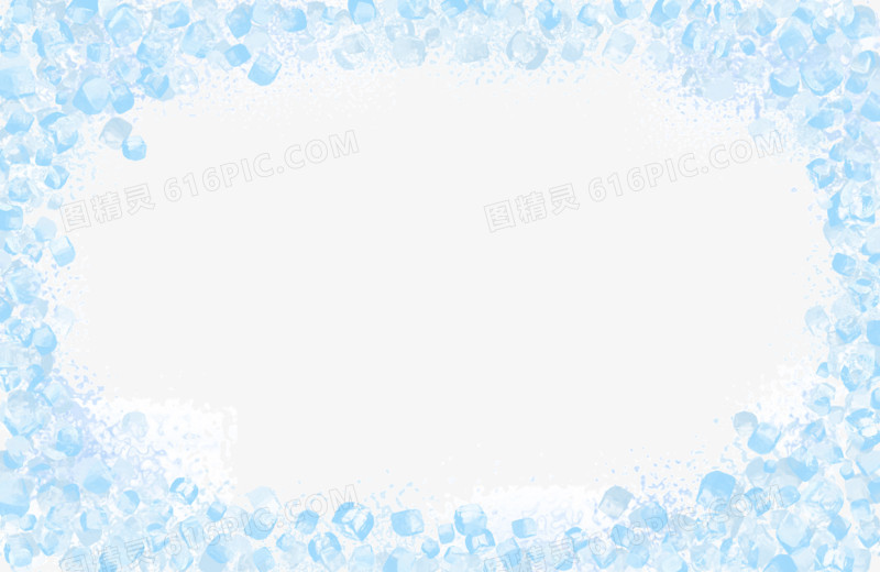 淡蓝色镂空花纹边框