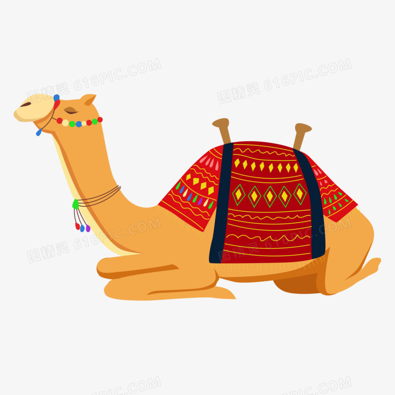 卡通矢量沙漠之舟骆驼坐骑免抠元素