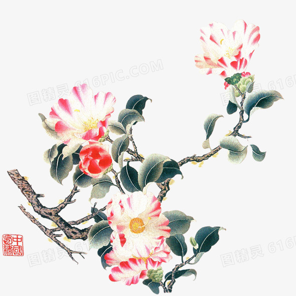 中国风 手绘花