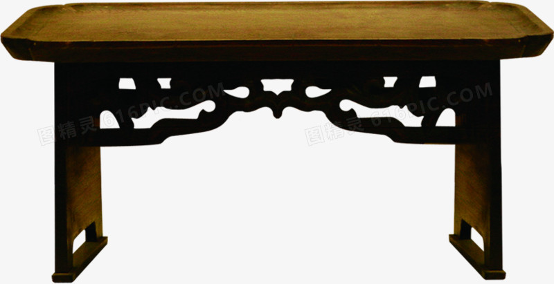 中国风木头桌子装饰海报
