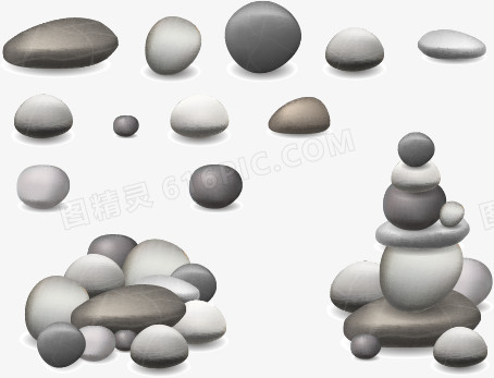 鹅卵石石头设计矢量素材,鹅卵石,