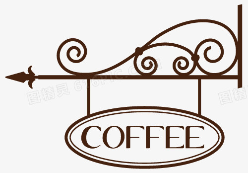 coffee咖啡店装饰图案