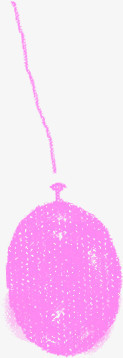 手绘粉色漫画气球