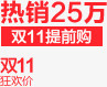 热销25万件双11提前购