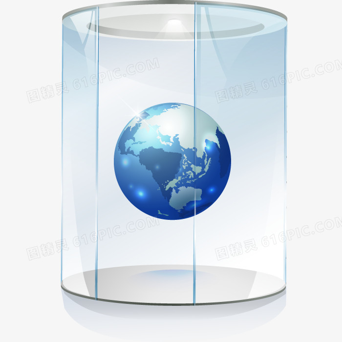 玻璃门里的地球