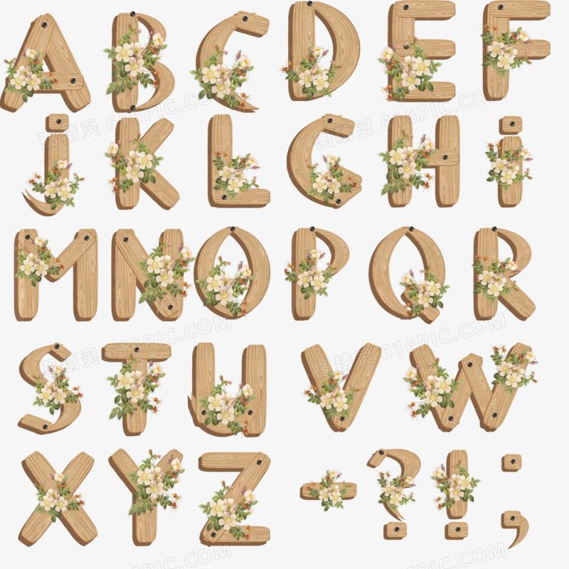 木质字母