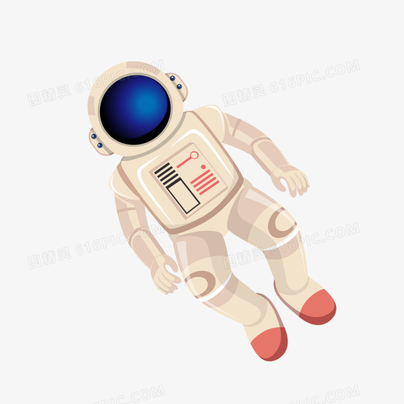 卡通人类月球日宇航员遨游太空素材
