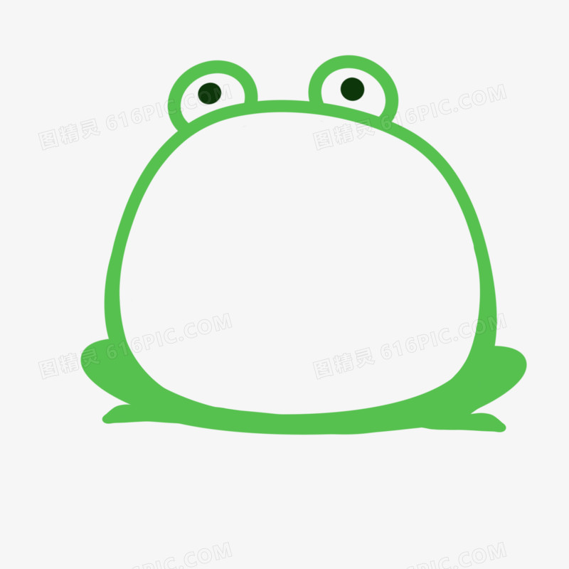 青蛙边框免抠元素
