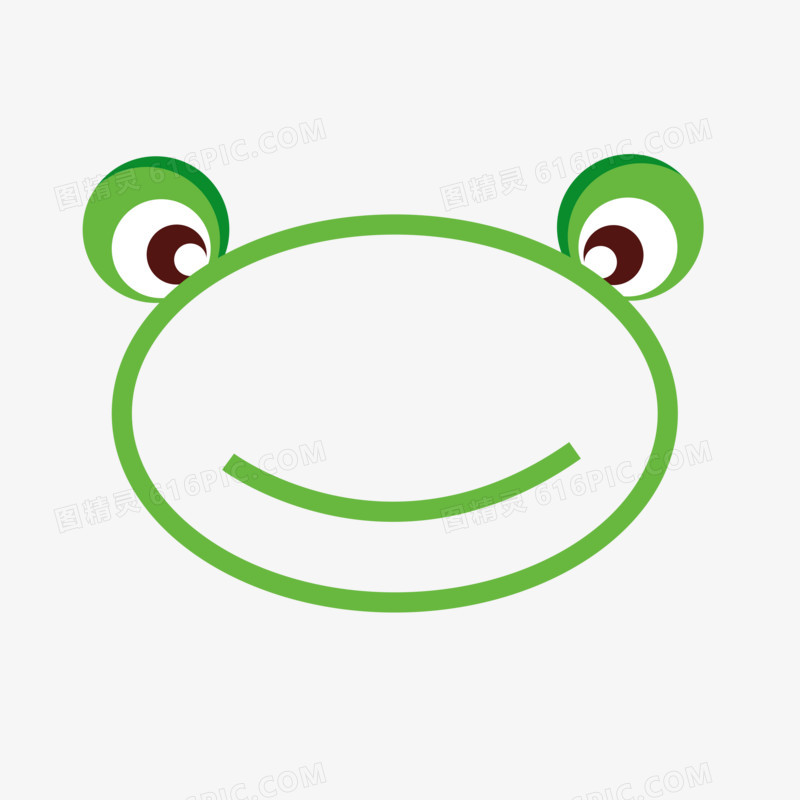 夏季清新卡通动物青蛙边框元素