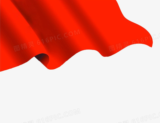 红旗旗帜一角元素素材
