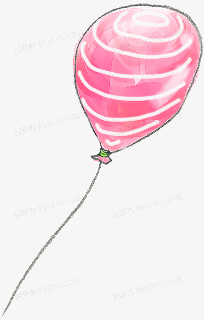 粉色条纹创意气球设计