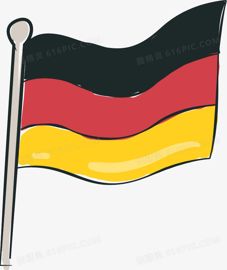 手绘德国国旗