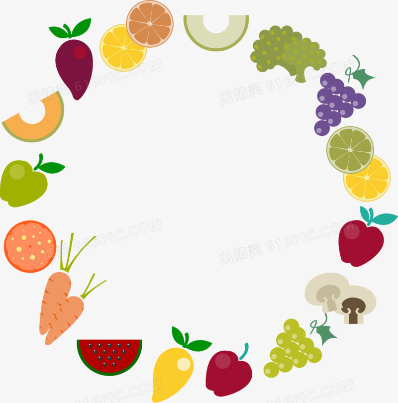 蔬菜组合的圆环