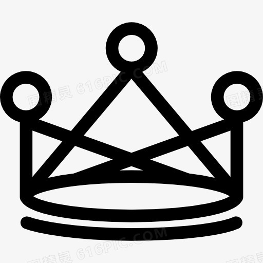 皇冠变由直线和圆图标